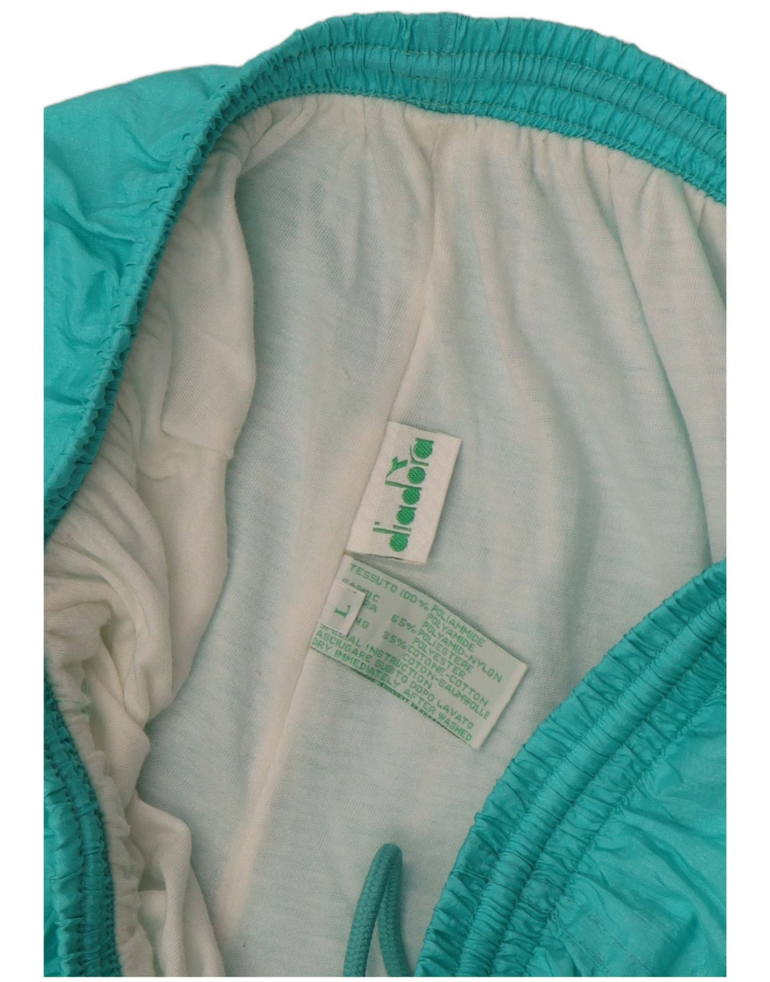 Diadora Pantalon De Survêtement Large Turquoise Colourblock Polyamide Homme