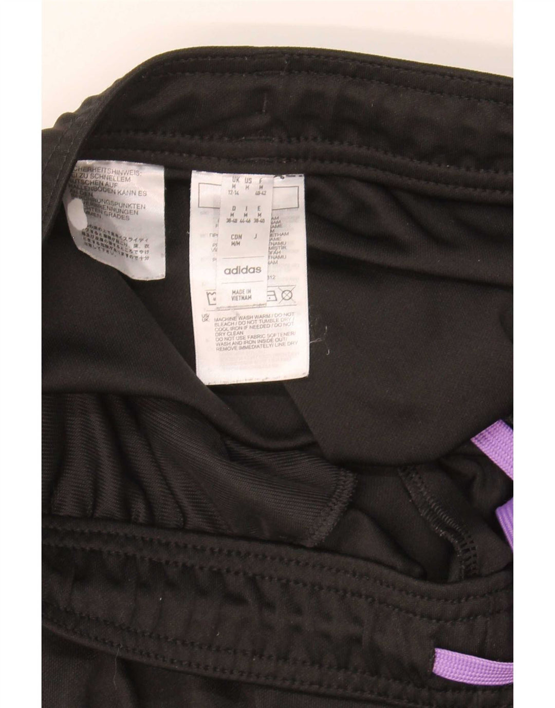 Adidas Pantalon de survêtement pour femme UK 12/14 Medium Noir Polyester