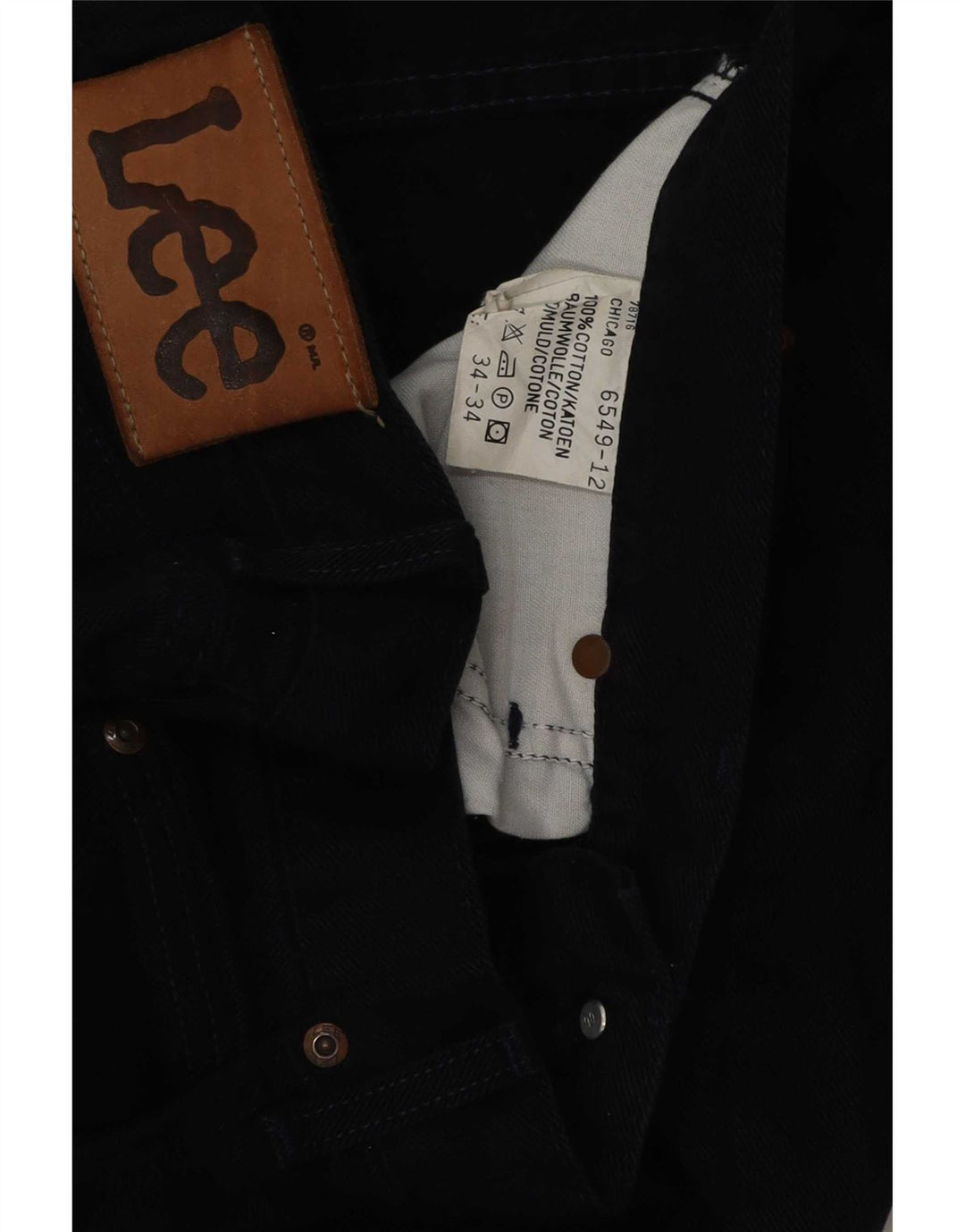 Lee Jean droit homme W34 L31 bleu marine coton