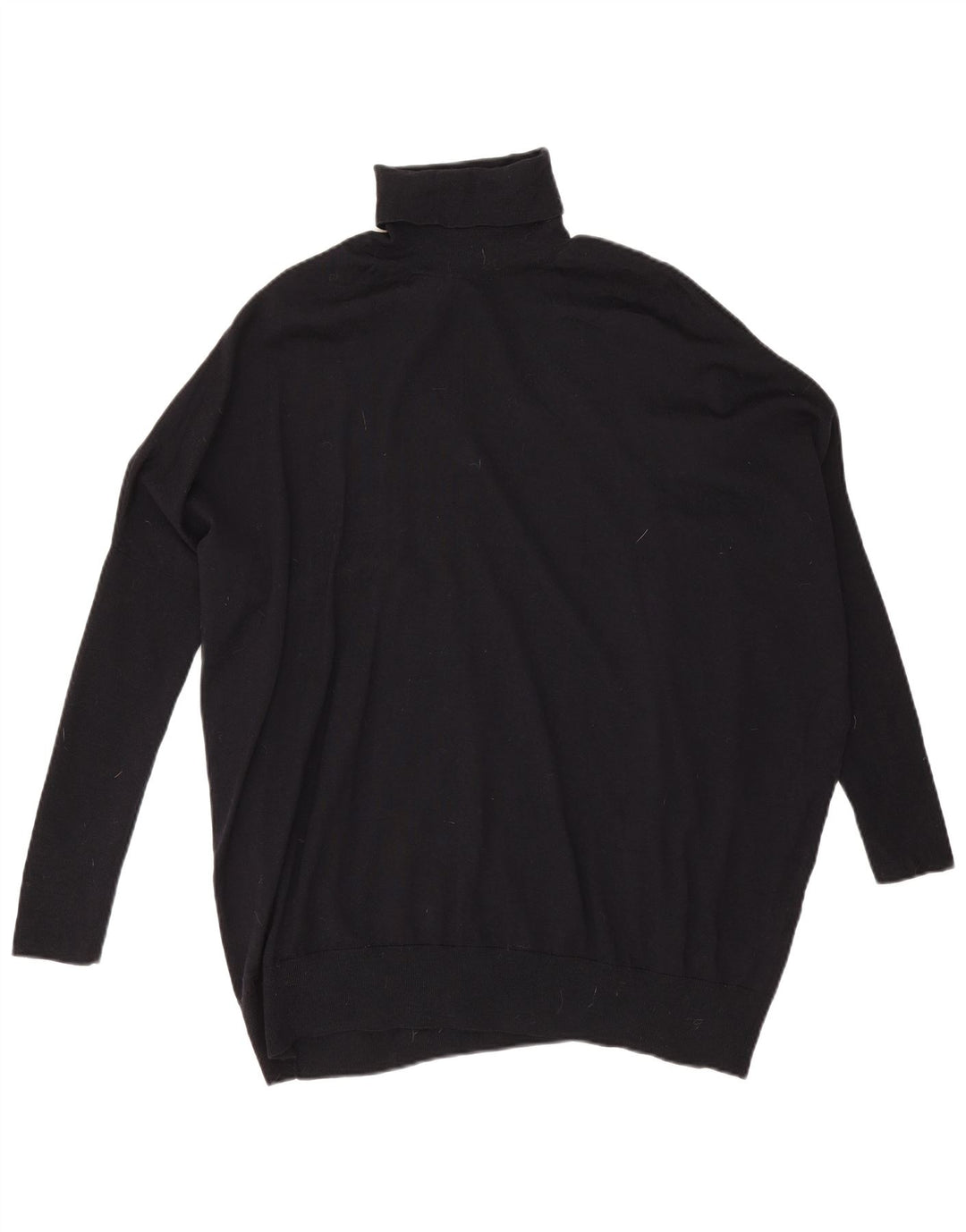 Cos Pull surdimensionné à col roulé pour femme UK 44 en laine noire moyenne