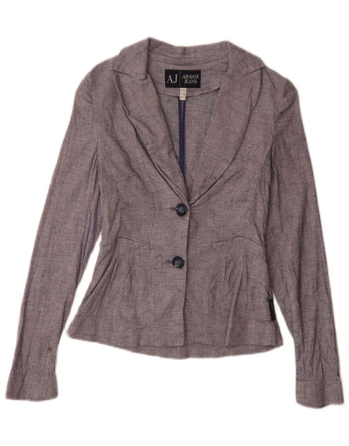 Armani Jeans Veste blazer à 2 boutons pour femme US 2 XS Bleu marine