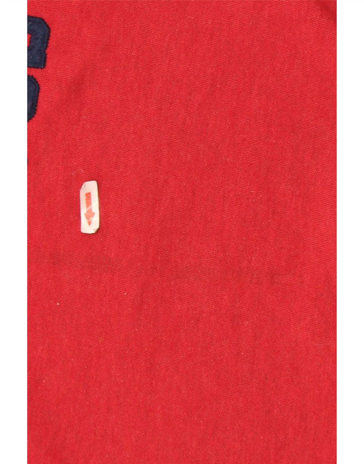 Superdry Homme Graphic Sweatshirt Jumper Large Rouge Coton
