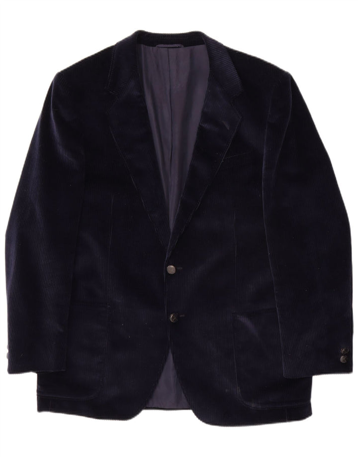 Roy Robson Veste blazer en velours côtelé pour homme à 2 boutons UK 38 Bleu marine moyen