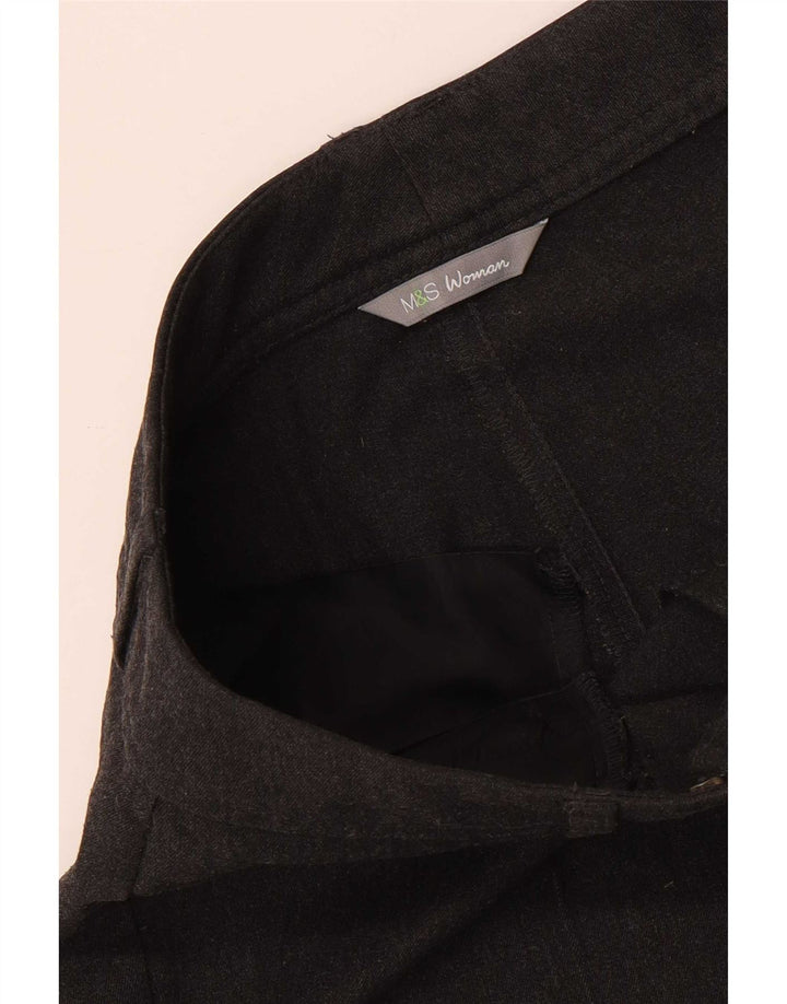 Marks & Spencer Pantalon décontracté droit pour femme W32 L29 Gris