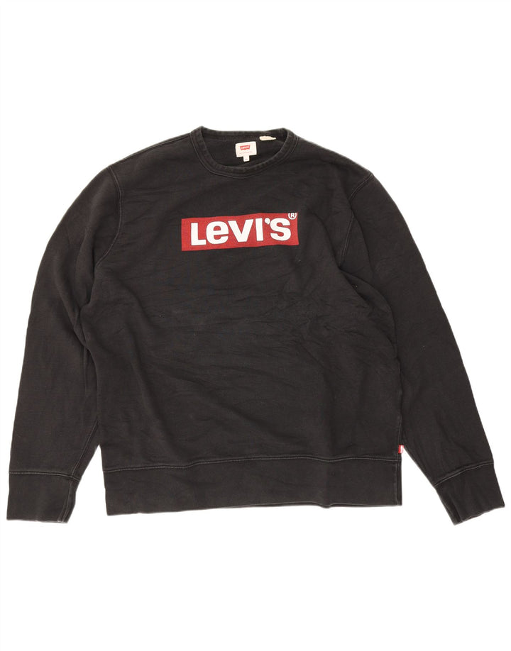 LEVI'S Sweat-Shirt Graphique Homme XL Noir Coton