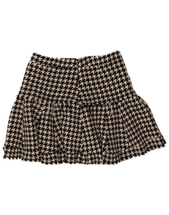 Max & Co. Mini jupe femme UK 6 XS W28 laine pied-de-poule noir