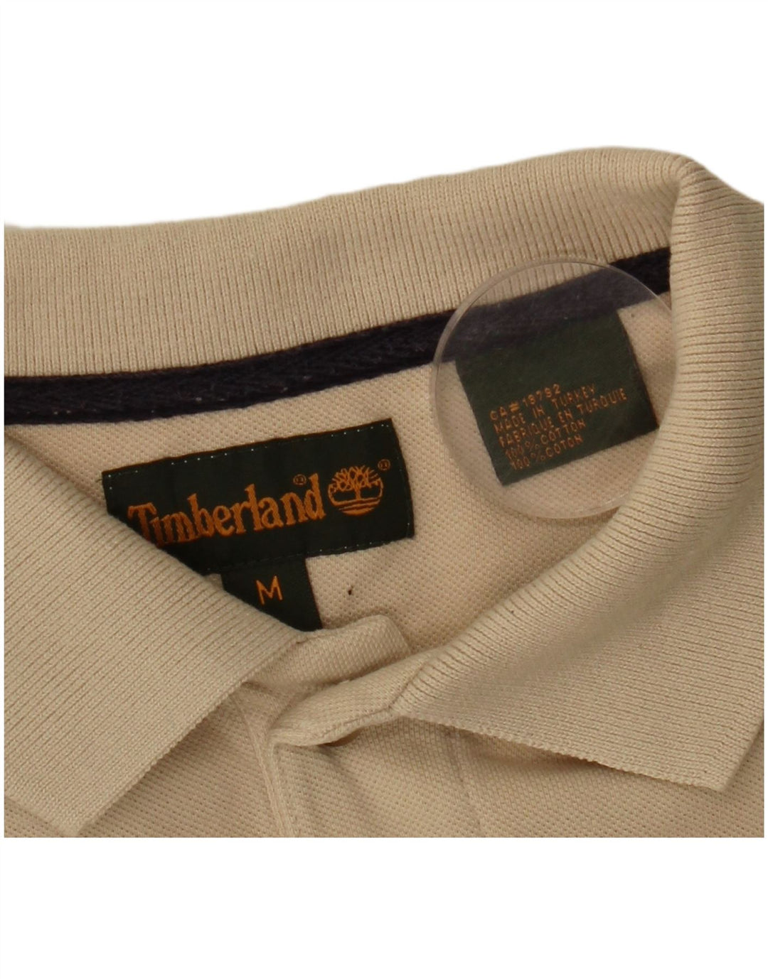 TIMBERLAND Polo Homme Coton Rayé Beige Moyen