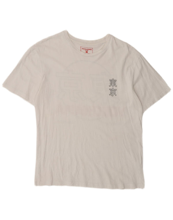 Jack & Jones T-Shirt Graphique Homme Grand Blanc Coton