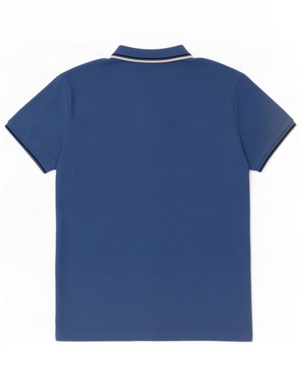 Diadora Polo Homme Large Bleu Rayé Coton