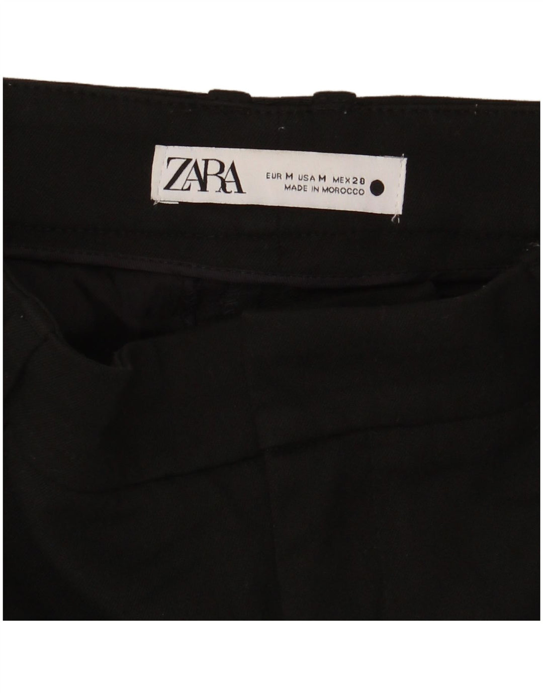 Zara Pantalon de costume slim pour femme Medium W28 L30 Noir
