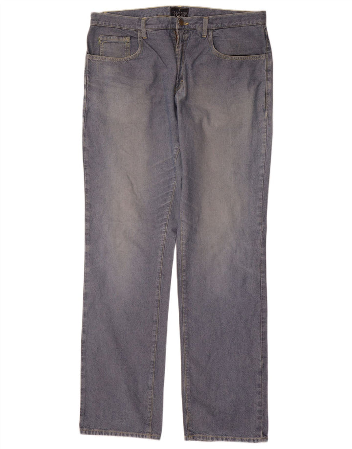 Trussardi Jean Droit W38 L36 Bleu Coton Homme