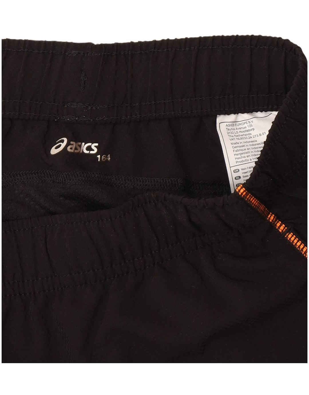 Asics Short de Sport Garçon 13-14 ans Noir Polyester