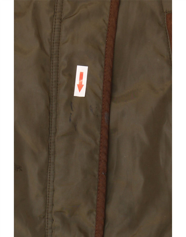 Zara Veste matelassée militaire pour femme UK 16 Large Kaki