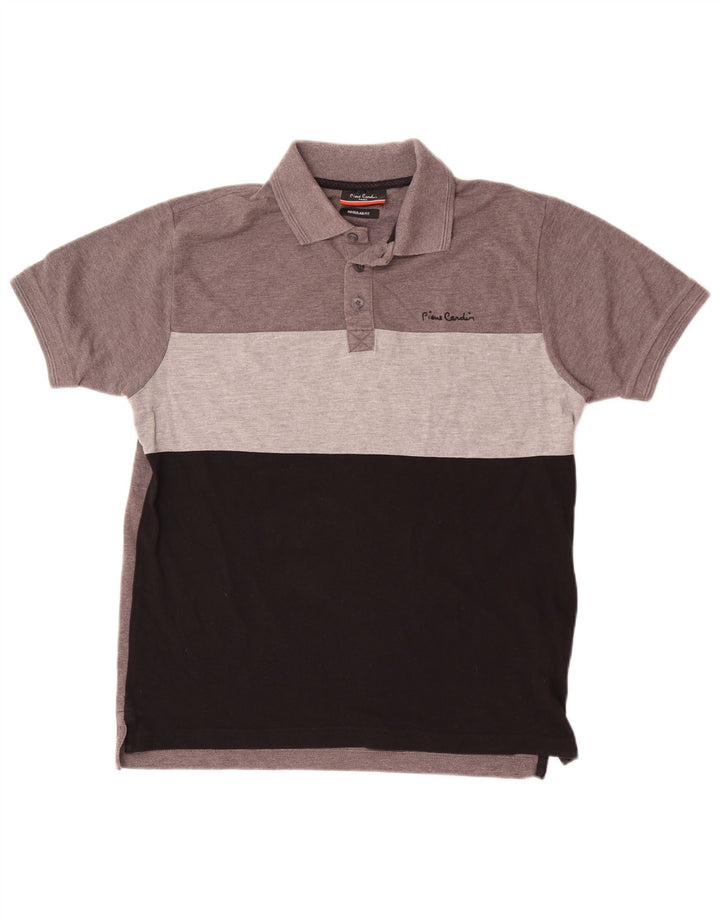 Pierre Cardin Polo Regular Fit Homme Petit Gris Colorblock Polyester