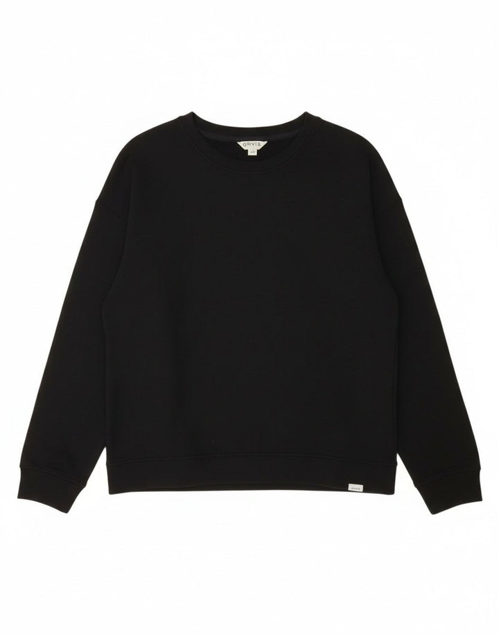 ORVIS Womens Sweatshirt Jumper UK 14 Medium Black Modal
