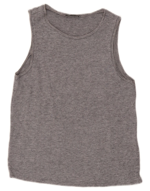 Zara Femme Débardeur UK 10 Petit Gris Moucheté Viscose