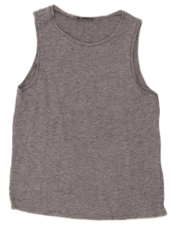 Zara Femme Débardeur UK 10 Petit Gris Moucheté Viscose
