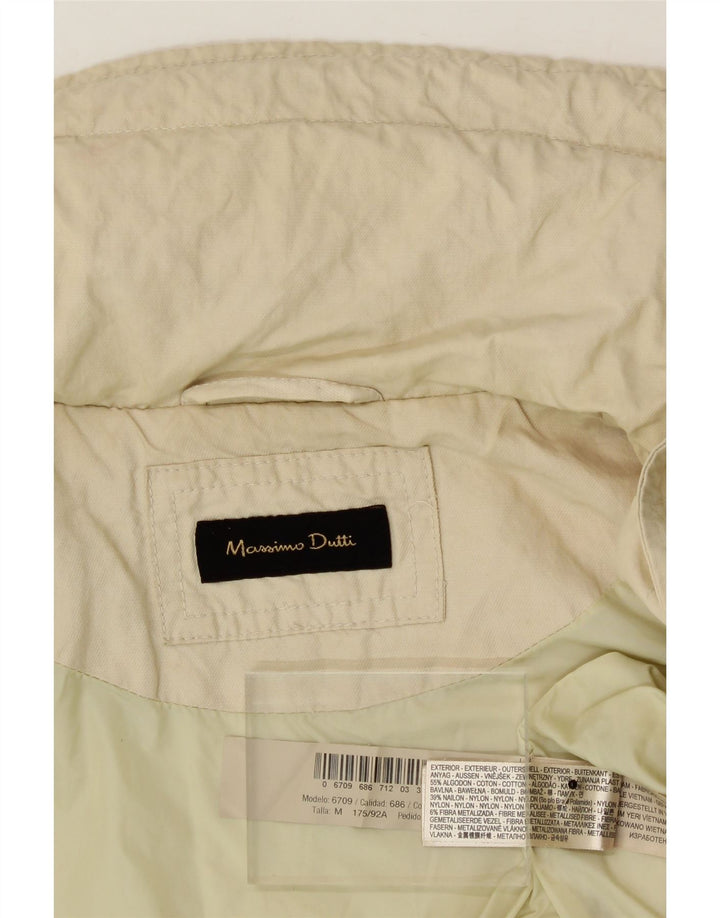 MASSIMO DUTTI Womens Hooded Utility Jacket UK 14 Medium Beige Cotton Vintage Massimo Dutti and Second-Hand Massimo Dutti from Messina Hembry 