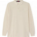 Kappa Polo à Manches Longues Homme Petit Blanc Coton
