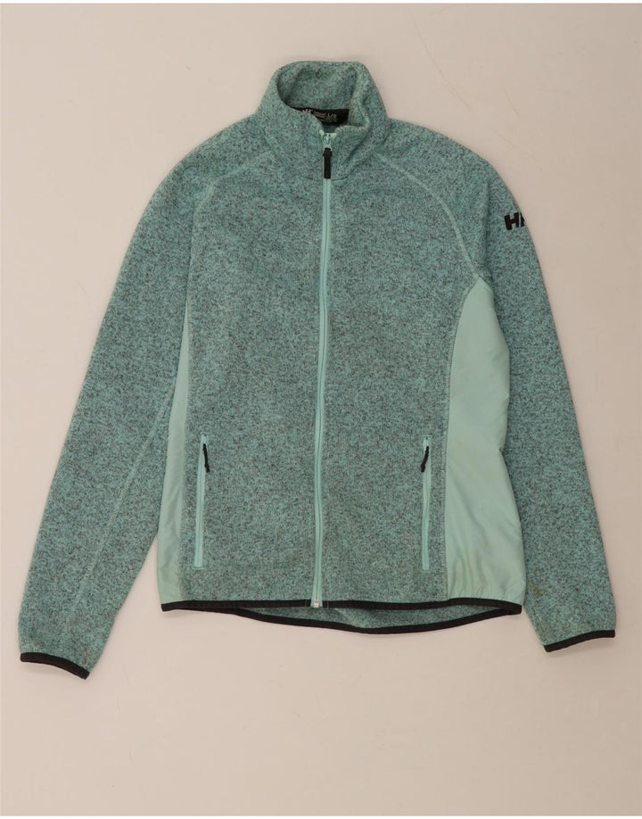 HELLY HANSEN Veste de survêtement pour femme UK 14 Large Vert Colourblock