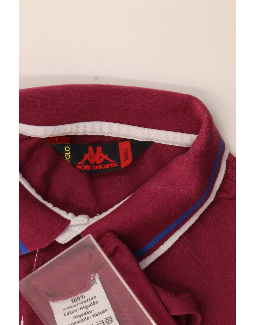 KAPPA Polo Homme Petit Bordeaux Coton