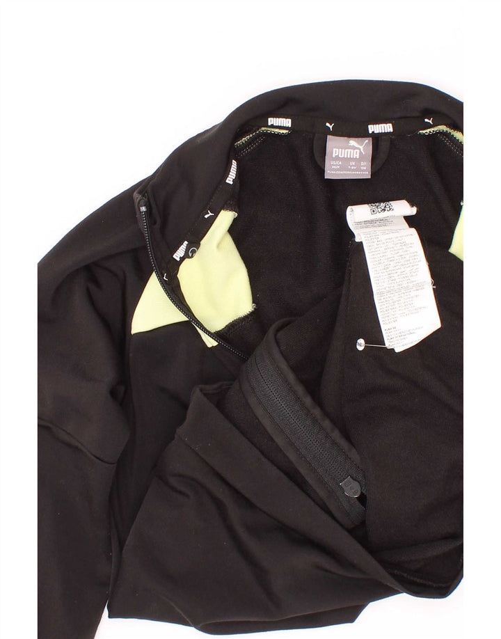 Puma Veste de Survêtement Garçon 7-8 Ans Noir Colorblock Polyester