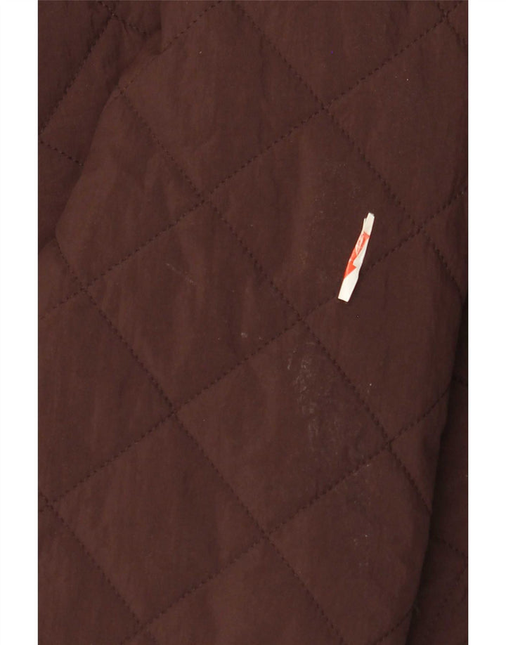 Massimo Dutti Veste matelassée surdimensionnée pour femme UK 10 Petit Marron Polyester