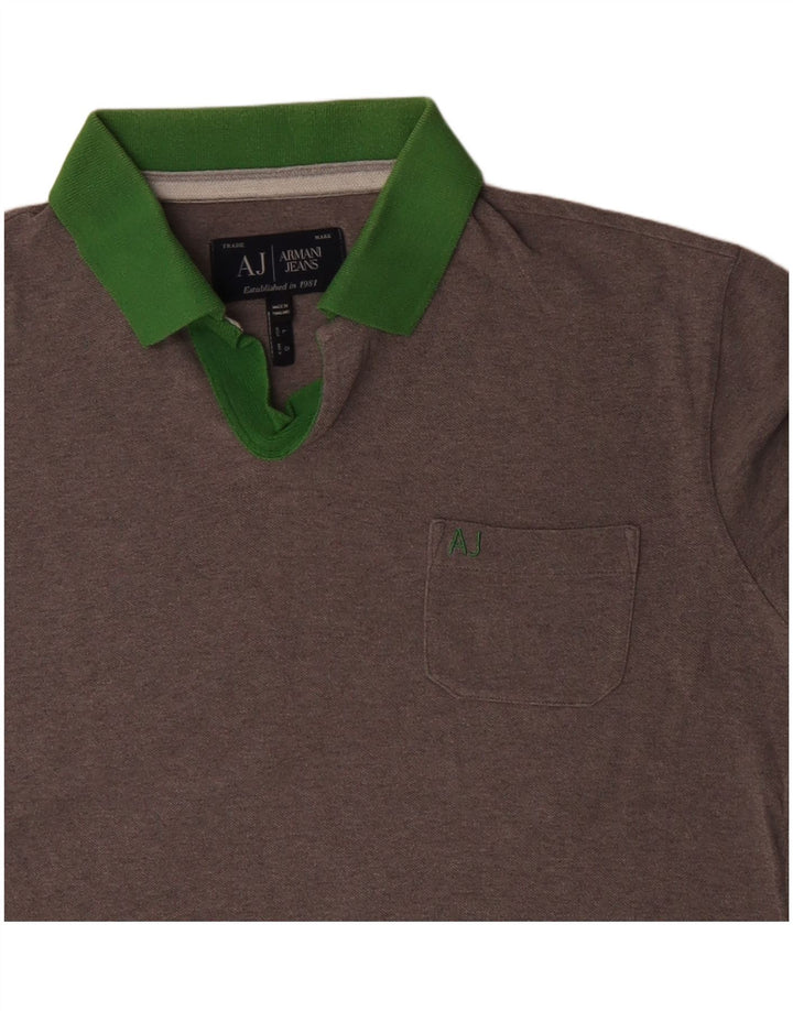 Armani Jeans Polo Homme Grand Gris Coton