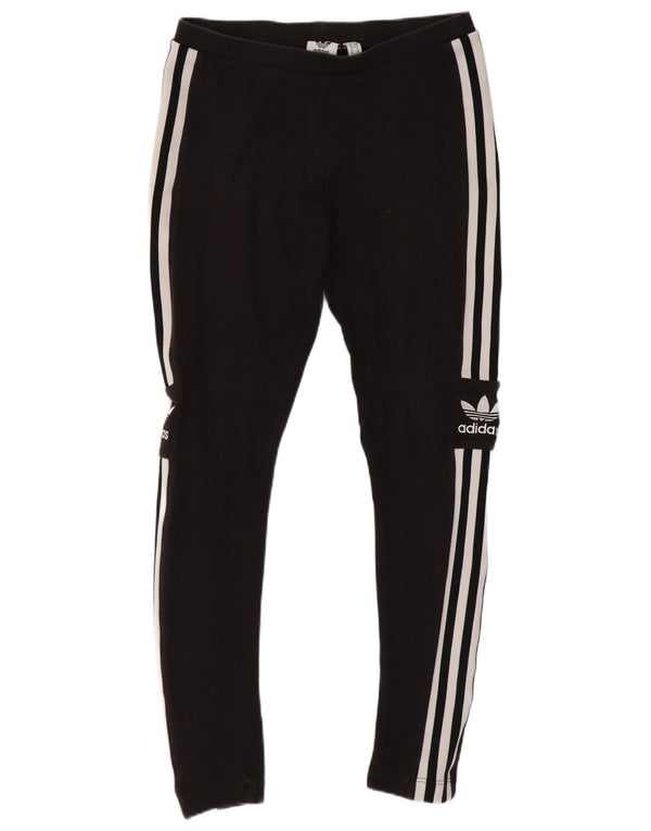 Adidas Leggings graphiques pour femmes UK 10 Small Black Cotton Sports