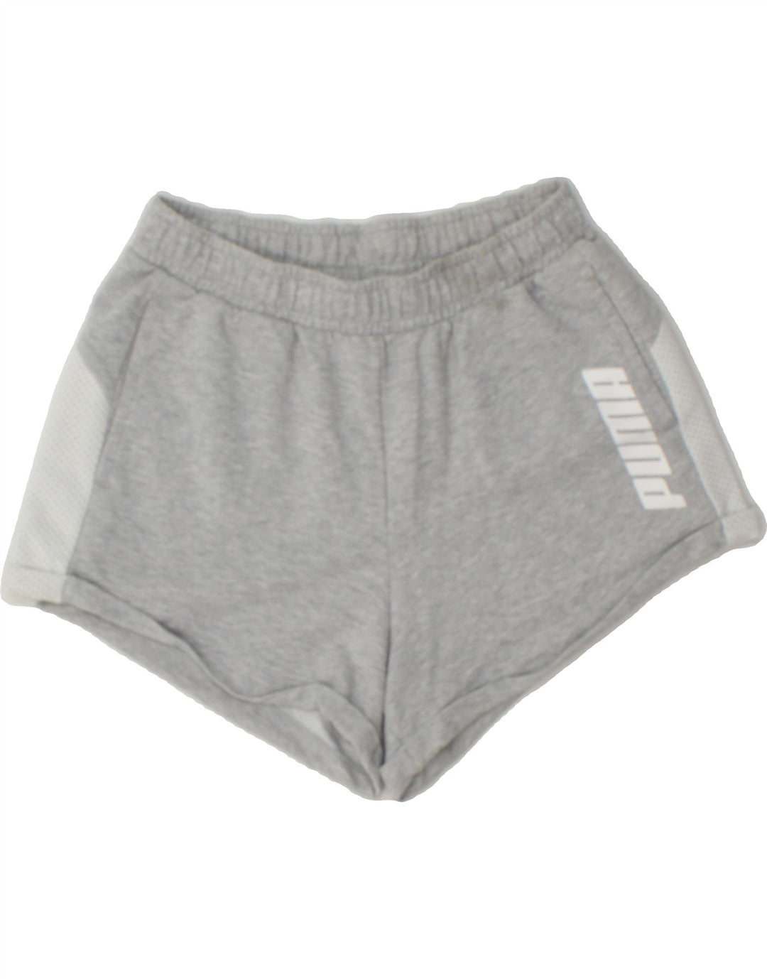 PUMA Womens Sport Shorts UK 8 Small Grey Vintage Puma and Second-Hand Puma from Messina Hembry 