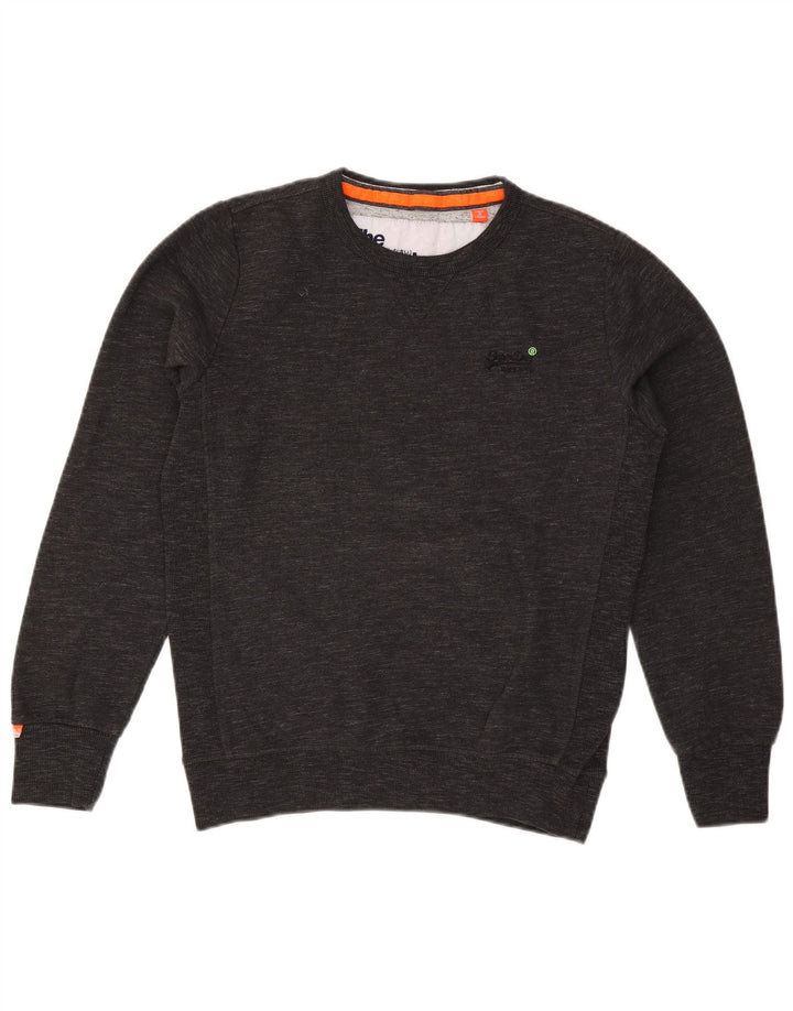 Superdry Sweat-shirt en coton moucheté gris moyen pour homme