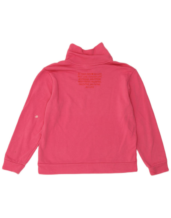 Adidas Sweat-shirt graphique pour femme UK 12/14 en coton rose moyen