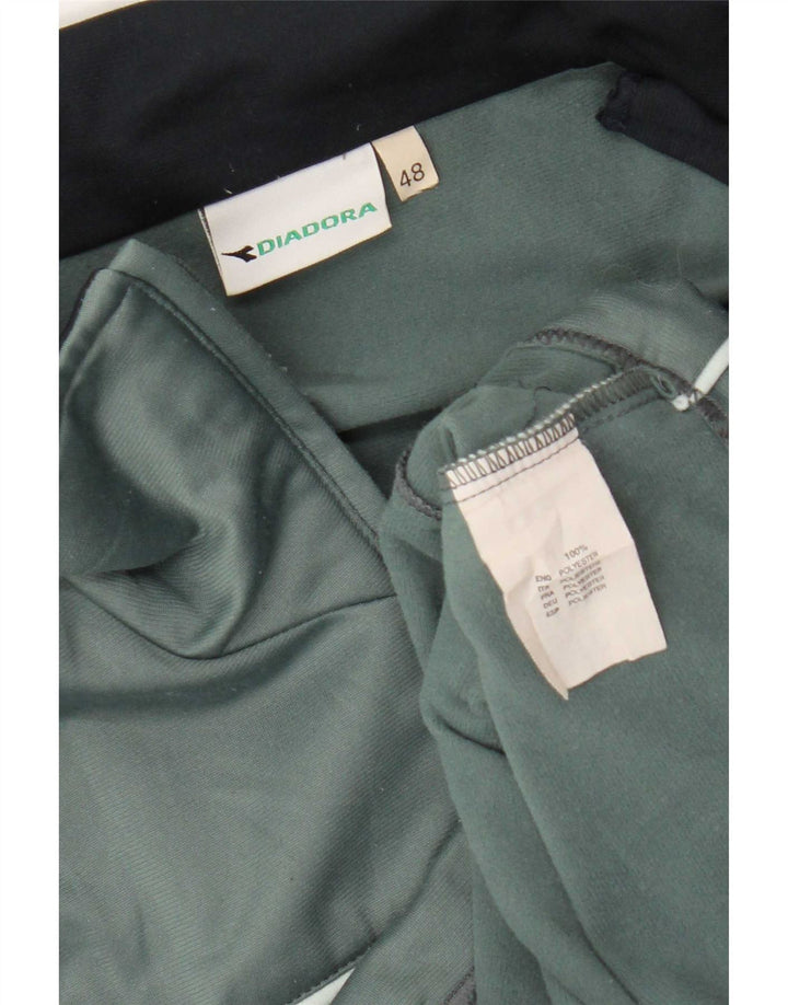 Diadora Veste de Survêtement Homme IT 48 Vert Moyen Colorblock Polyester