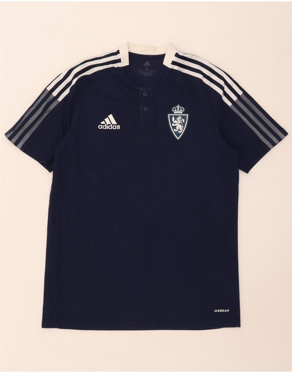 Adidas Hommes Aeroready T-Shirt Haut Petit Bleu Coton