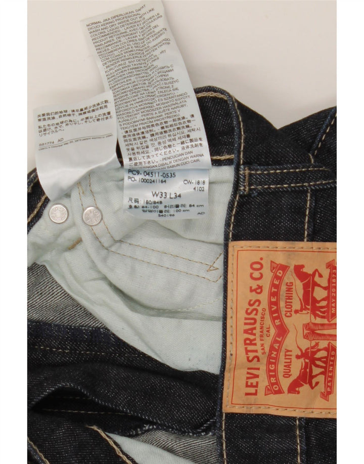 Levi's Jean Slim 511 Homme W33 L34 Bleu Marine Coton