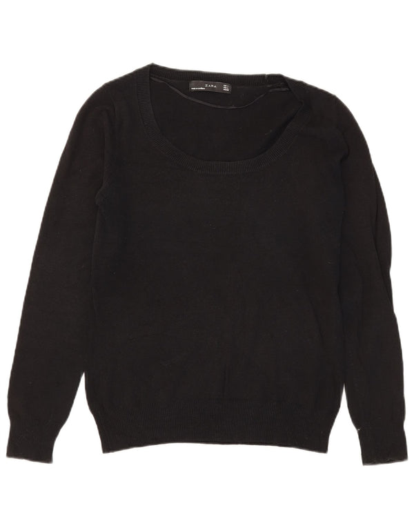 Zara Pull col bateau pour femme UK 14 Large Noir