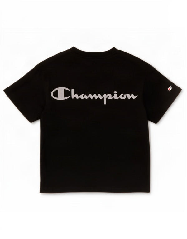 Champion T-shirt court graphique pour femme UK 10 Small Noir