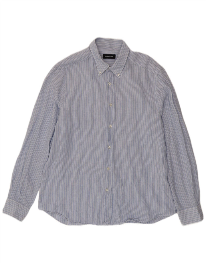 Massimo Dutti Chemise Homme XL Bleu Rayure