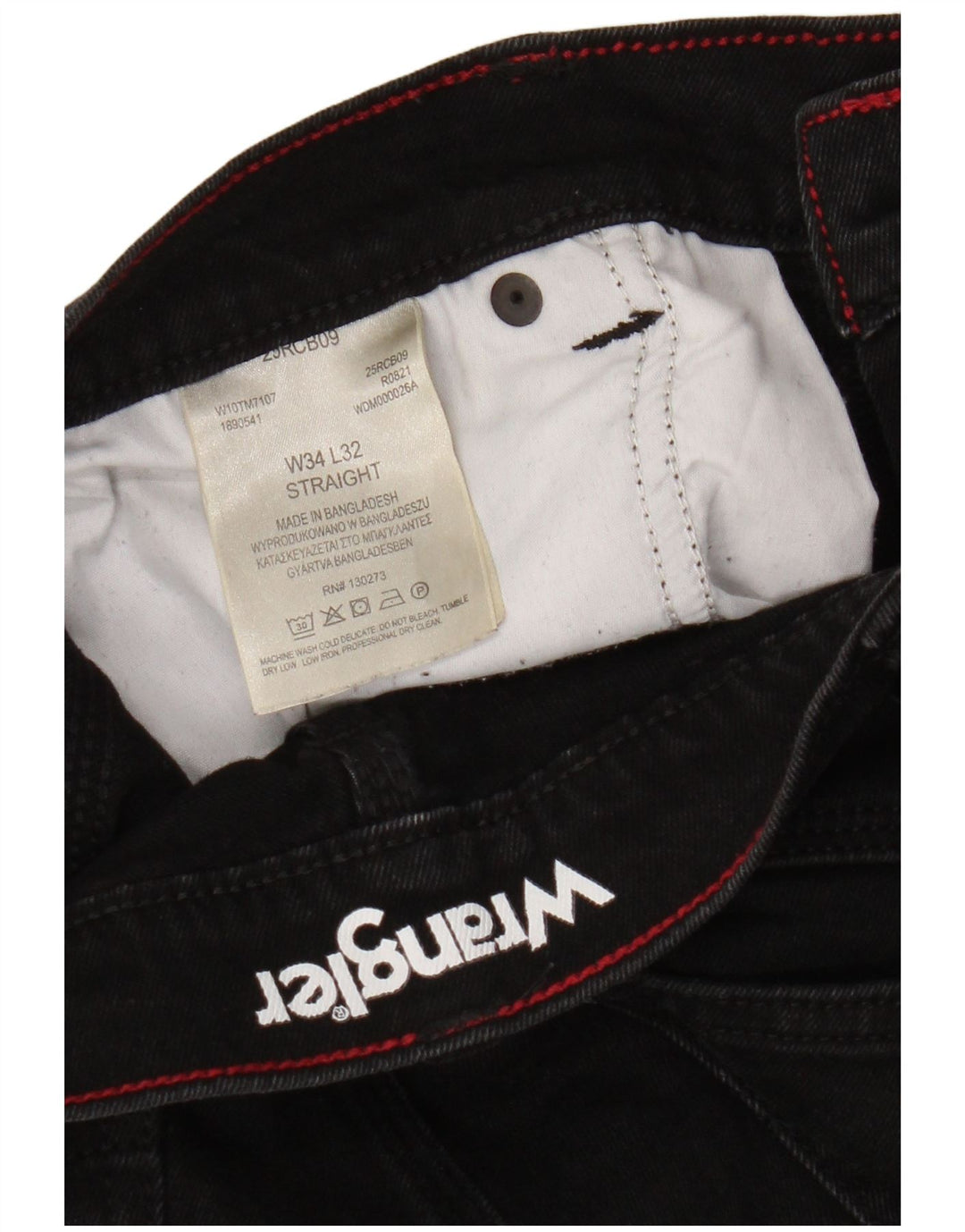 Wrangler Jean droit homme W34 L29 coton noir
