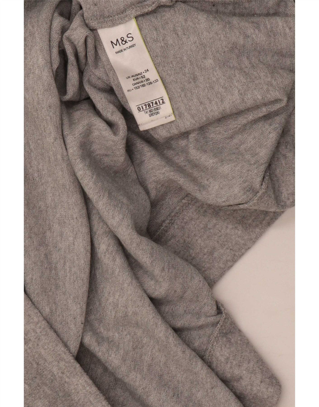 Marks & Spencer Pull col roulé pour femme UK 24 4XL Gris Polyester