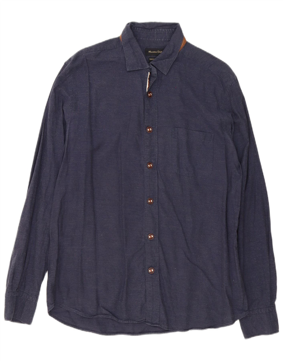 Massimo Dutti Chemise Homme Large Bleu Marine