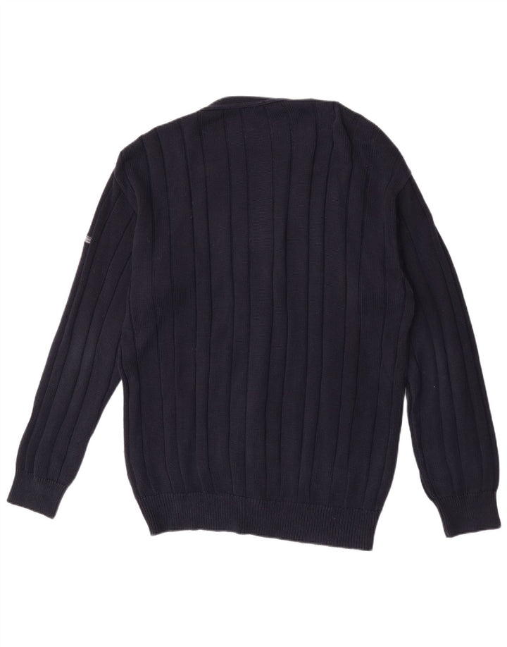 Sergio Tacchini Pull Cardigan Homme Bleu Marine Moyen Coton