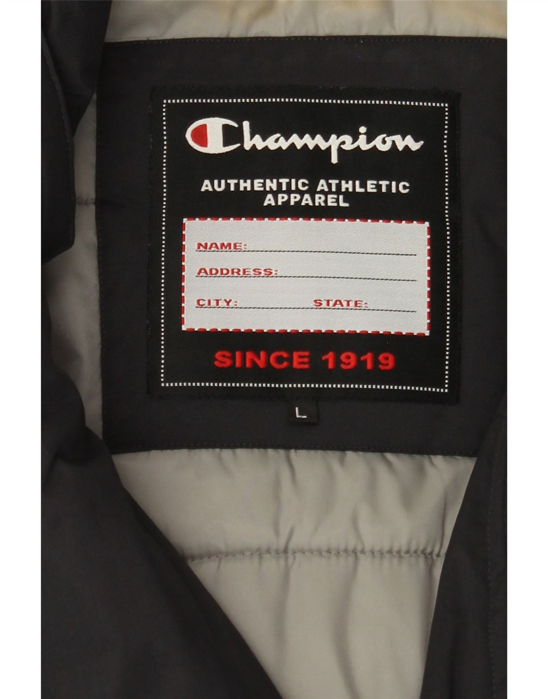 CHAMPION Veste matelassée homme UK 40 Large Noir Polyamide