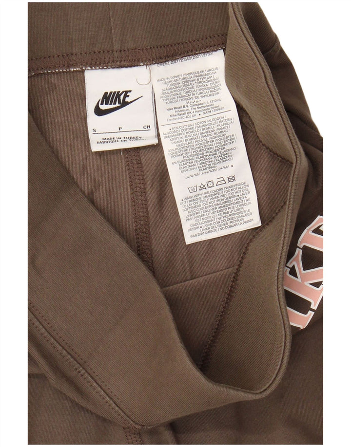 NIKE Leggings graphiques pour femmes UK 10 petit coton gris