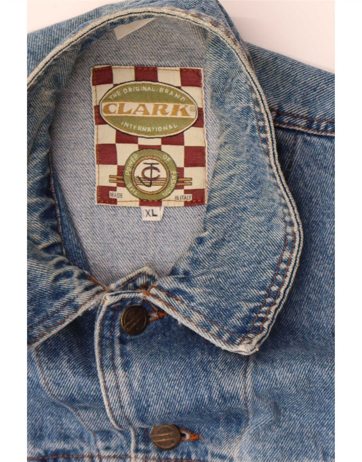 CLARK Veste en Jean Homme UK 42 XL Bleu