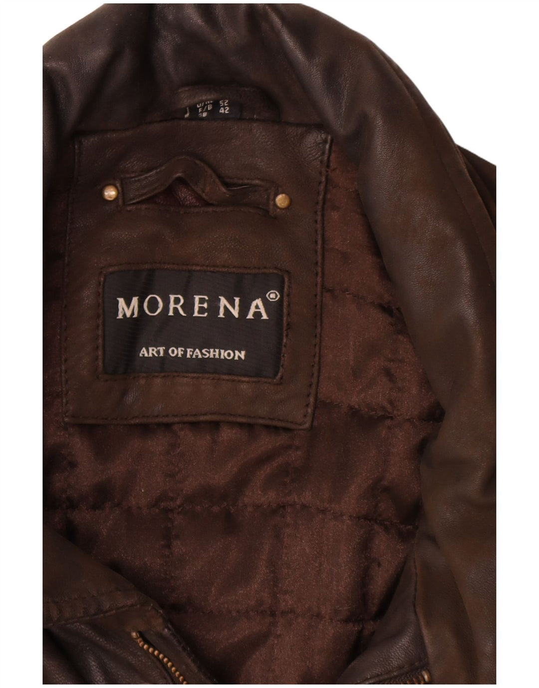 Morena Veste en cuir pour homme UK 42 XL Marron
