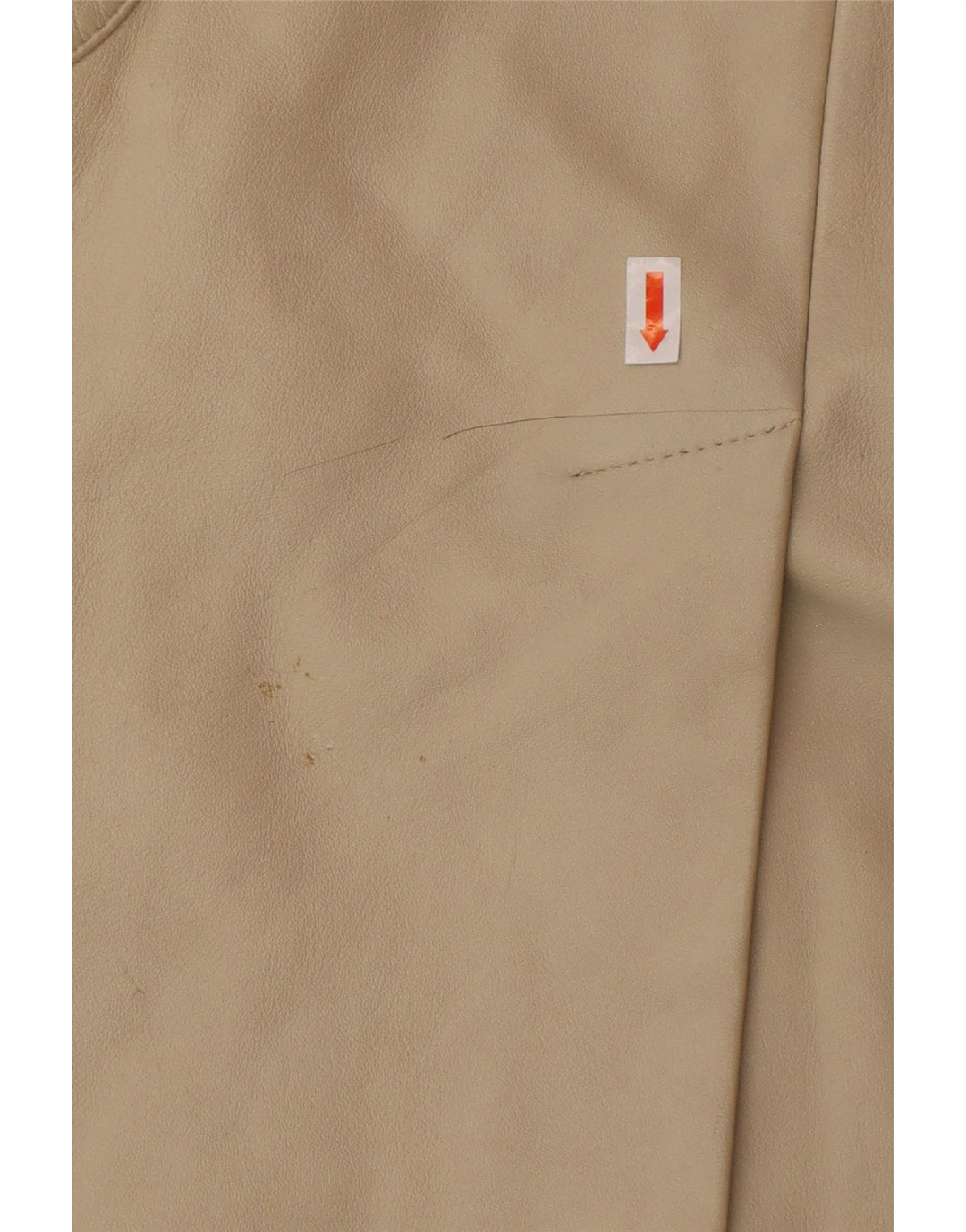 OLLY & CO Manteau en cuir pour femme UK 10 Petit cuir beige