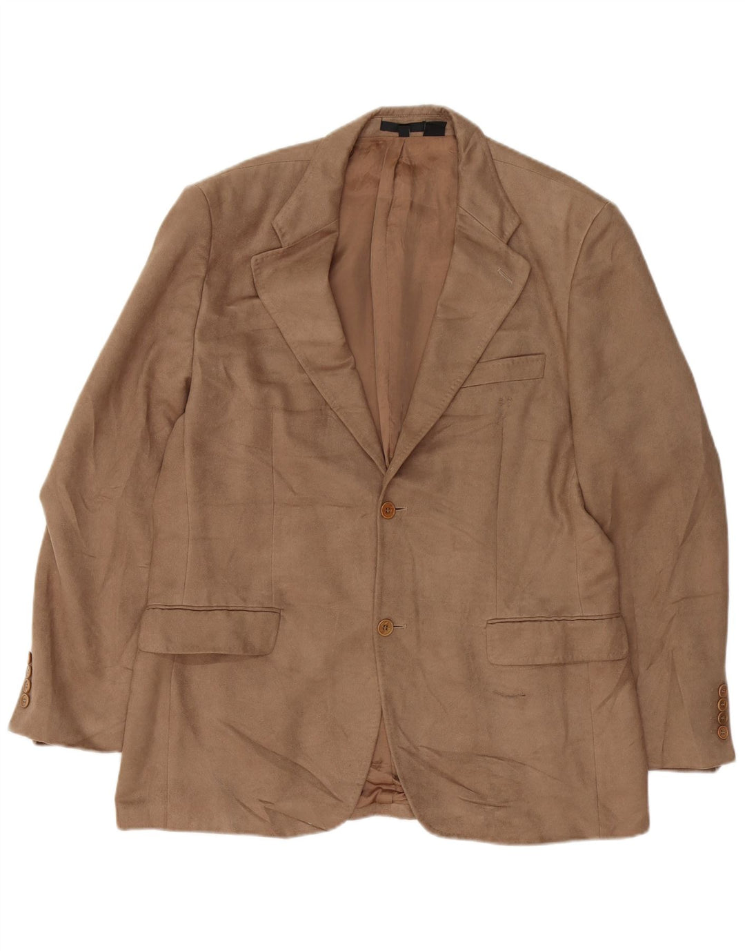 Zara Veste Blazer 2 Boutons Homme EU 54 XL Beige Polyester