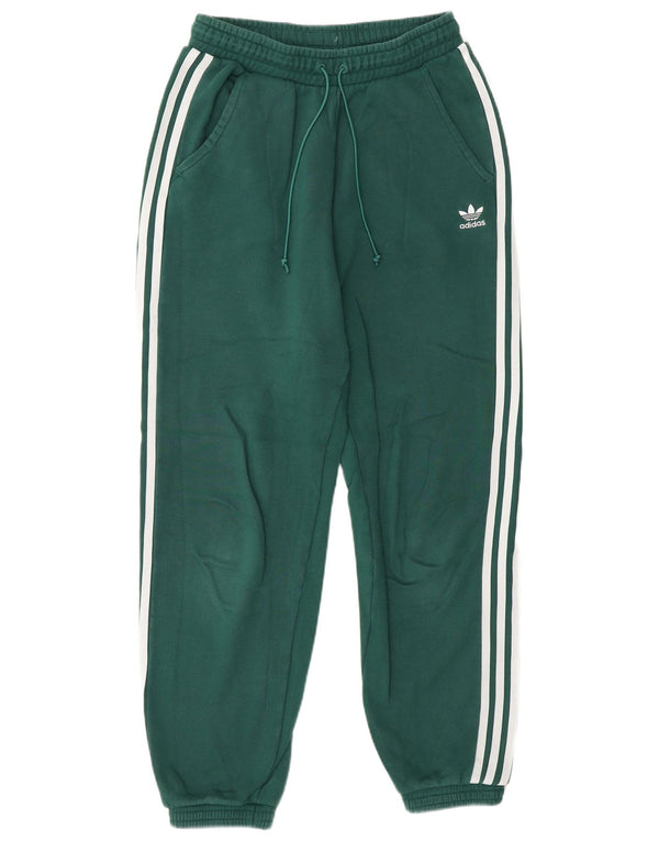 Adidas Pantalon de survêtement pour femme Joggers UK 8/10 Petit Vert Coton
