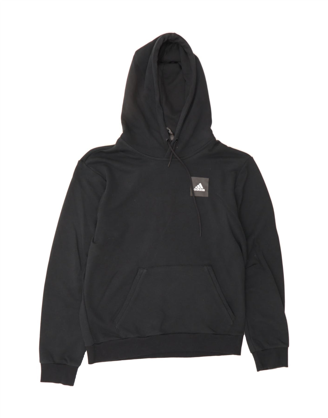 ADIDAS Mens Graphic Hoodie Jumper Medium Black Cotton Vintage Adidas and Second-Hand Adidas from Messina Hembry 